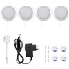 Lightess 4Pezzi Luci LED per Armadio, 6000K Luce LED Armadio per Cucina Sottopensile, Bianco Freddo Lampada da Lavello con Interruttore, Lampada Notturna per Armadietto, Scale, Cucina, Corrido