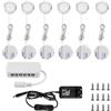 Lightess 6Pezzi Luci LED per Armadio, 6000K Luce LED Armadio per Cucina Sottopensile, Bianco Freddo Lampada da Lavello con Interruttore, Lampada Notturna per Armadietto, Scale, Cucina, Corrido