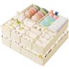 DIMJ Organizer per Cassetti Organizer per Armadio, Divisori per Cassetti Separatori per Cassetti Organizzatore Cassetti, per Calze, Biancheria Intima, 10 Pezzi (Beige)