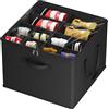 Lifewit Organizer Scarpe Armadio Pieghevole, Scatole per Scarpe Salvaspazio con Coperchio per 12-16 Paia, Shoes Organizer con Supporto Inferiore e Manici Rinforzati, Nero