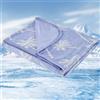 VK·LIVING Coperta Rinfrescante Doppia Faccia Q-Max 0.42 - Motivo Tropicale, Leggera e Traspirante contro Caldo per Letto, Divano, Viaggi,200x220cm, Blu