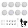 Lightess 8Pezzi Luci LED per Armadio, 6000K Luce LED Armadio per Cucina Sottopensile, Bianco Freddo Lampada da Lavello con Interruttore, Lampada Notturna per Armadietto, Scale, Cucina, Corrido