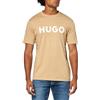 Hugo Boss - Maglietta a Maniche Corte da Uomo con Logo Stampato, Pietra pomice, S