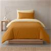 Sono a casa - Set Copripiumino Singolo, 1 Lenzuolo a Sacco Double 150x200 cm e 1 Federa Double 50x80 cm - 100% Morbida e Resistente Microfibra di Alta Qualità (Giallo, Singolo)