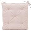 Gözze - Cuscino con Nastrini per il Fissaggio alla Sedia, Cuscino per Sedia, Trapuntato, Darco, 100% Poliestere, 40 x 40 x 4 cm - Crema