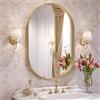 Brightify Black Oval Mirror for Bathroom Vanity 20x30 Inch, Black Metal Frame Mirrors for Wall, Modern Mirror for Bedroom Living Room Wall Decor Hang Vertical and Horizontal