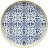 Tognana Thesis Selinute, piatto edge 21 cm, porcellana, blu, Made in Italy