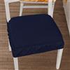 PETTI Artigiani Italiani Cuscini per Sedie con Elastico in Tinta Unita, Coprisedia 40x40 cm, Set da 6 Pezzi, Lavabili, 100% Poliestere, Blu Notte