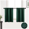 XTMYI Tende da cucina natalizie, Cortinas Verde De Navidad para Cocina Baño Navideñas Decoración Esmeralda