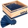 Kapla C40BF blocchi di legno, 40 mattoncini, blu scuro