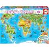 Educa 18116 Mappa del mondo dei monumenti 150 pezzi puzzle