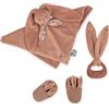 Kaloo Set regalo Kaloo Baby - Peluche in terracotta Lapinoo, anello per la dentizione e scarpine per bambini
