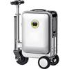 aallwwsso Valigia Elettrica Cavalcabile,Valigie Elettriche Intelligenti- Autonomia Di 8-9 Miglia Per Viaggi Da/Per L'aeroporto E Spostamenti Quotidiani,Lucchetto Tsa,Batteria Rimovibile 93,6 Wh silver
