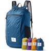 4Monster, Zaino pieghevole ultraleggero, impermeabile, di piccole dimensioni, per escursionismo, attività all'aperto, viaggi, campeggio, lavoro, Blu, 32 lungo, Zaino daypack