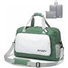 BAGZY Bagaglio a Mano 55x40x23cm Lufthansa Eurowings Cabin Bag 50L Grande Borsa Sportiva Impermeabile Borsone Maternità Valigia per Viaggio, Weekend, Aereo Uomo Donna con Borsa da Toilette Verde