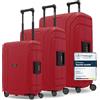 REDOLZ carrello Essentials 15 Trolley-Set 3 -pezzi Classic Red rosso