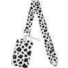 hansum Lanyard con porta tessere, lanyard personalizzati per il collo con porta tessere, per porta badge identificativo, chiavi, permessi di lavoro, telefoni cellulari(Cow Spots)