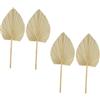 OHPHCALL Rami Decorativi per Vaso Foglie di Palma Secche, 4 Pezzi in Legno, Stile Naturale, per Decorare Stanze, Matrimoni e Feste