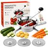 Akitaink Passatutto 20 cm in Acciaio Inox 18/10, Passaverdure Manuale con 3 Filtri Intercambiabili e Piedini Pieghevoli