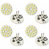 A2ZWORLD 8 Pezzi Lampadina LED G4 Bispina 12V 24V DC, 3W 300LM, Bianco Caldo 3000K, Attacco Centrale, Luce Unidirezionale Verso il Basso, 18 SMD 2835, Ultra Slim Ø28mm