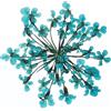 QUARKZMAN 24 Pezzi Fiori Pressati Essiccati, 2-2.5 Cm/0.8-1 Fiori Di Pizzo Reali Essiccati E Pressati All'ingrosso Per Resina Per Unghie Gioielli Candele Biglietti Scrapbook Per, Blu Lago