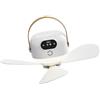 Dolvitrny Ventilatore ricaricabile USB con telecomando, lampada da soffitto portatile per tenda da campeggio, ventilatore pieghevole senza fili per camper interno, luce notturna a batteria,