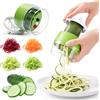 EHIOG Tagliaverdure a spirale 4 in 1, a mano per spaghetti di verdure, verdure a mano, affetta verdure per carote, cetrioli, patate, zucca, cipolle