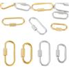 Spritewelry 8 chiusure a vite in acciaio inox, forma ovale, moschettone, ciondoli per fai da te, collane, bracciali, gioielli