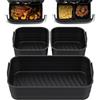 Ayciep Airfryer Accessori per Ninja Foodi Flexdrawer AF500EU (3 pezzi), stampo in silicone collapsible per friggitrice ad aria calda, AF500EU stampo in silicone Airfryer, Ninja AF500DE Air Fryer tappetino in