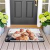 ASIinnsy Zerbino Personalizzato con Foto Famiglia Tappeto Ingresso Esterno Casa Personalizzabile per Gatto Cane Antiscivolo Lavabile Idea Regalo 40x60cm