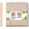 BIOZOYG stecchi di legno per gelato 1000 pezzi 11,5 cm Posate monouso in legno, bastoncini per gelato Biobased, biodegradabili Bastoncini in legno per gelato, cake pop, fai da te, cosmetica