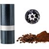 1Zpresso Q Air Manuale Macinacaffè - Nero - Assemblaggio Eptagonale in Acciaio Inox, Macina Conica, Guscio in Plastica, Leggero, Dimensioni da Viaggio, Regolazione Numerica, Smontaggio Senza Problemi