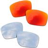 SOODASE Per Oakley Mainlink Occhiali da Sole Rosso/Argento 2 Coppie Polarized Lenti di Ricambio Polarizzate