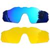 SOODASE Per Oakley Radar EV Pitch Occhiali da Sole Blu/Giallo Trasparente 2 coppie Lenti di Ricambio