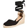 Castañer Chiarita/8/001 - Espadrillas Donna, Nero (Negro 100)