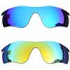 SOODASE Per Oakley Radarlock Path Occhiali da Sole Blu/Oro 2 Coppie Lenti di Ricambio Polarizzate