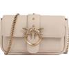 Pinko Donna Borsa A Tracolla 100061A0F1 Pelle Beige Taglia Unica