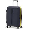Eminent Finno Valigia Media 66x46x26, Espandibile, Rigida, 4 Ruote, Leggera, Lucchetto TSA, 3,0 kg, 73L, Trolley Medio da Stiva Viaggio Aereo Vacanza Blu
