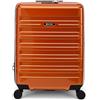 Eminent Voyager Trolley Bagaglio a Mano 55x40x20, Espandibile, Rigido, 4 Ruote, Leggero, Lucchetto TSA, 2,7 kg, 39L, Valigia Cabina Viaggio Aereo Arancione