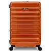 Eminent Voyager Valigia Grande 77x51x30, Espandibile, Rigida, 4 Ruote, Leggera, Lucchetto TSA, 158 cm, 4,4 kg, 112L, Trolley da Stiva Viaggio Aereo Arancione