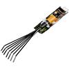 Fiskars Rastrellino, Testa di attrezzo, Con 7 denti, Larghezza: 12 cm, Denti in acciaio, Nero/Arancione, QuikFit, 1001412