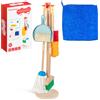 Set per La Pulizia in Legno per Bambini 8 Pezzi Giocattolo per Casa Set Di Gioch
