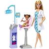 Mattel Barbie Carriere - Playset Barbie Dentista, bambola dottoressa bionda e