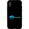 Music Musician Band Lover Peace Vibes Hi Custodia per iPhone X/XS Banjo Lago Ombra Amore Riflessione Silhouette Bluegrass Folk