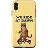 Dawn Rider Feline Custodia per iPhone XS Max We Ride At Dawn Cat in occhiali da sole Triciclo Rider