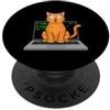 Programmer Tech Humor Sarcasm Comedy Divertente gatto che dice Sudo Slash sarcastico umoristico PopSockets PopGrip Adesivo