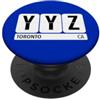 Airport Code Flip Board Tees YYZ Toronto Canada - Souvenir da viaggio, testo nero PopSockets PopGrip Adesivo