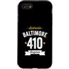 Vintage Area Code Pride Tees Custodia per iPhone SE (2020) / 7/8 410 Baltimora Codice Area USA Città Distressed Authentic (Dark)