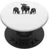 Funny Cow Farm Dairy Cattle Heifer Count Agricoltore amante della mucca Fattoria di allevamento di bovini da latte Campagna PopSockets PopGrip Adesivo