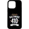 Vintage Area Code Pride Tees Custodia per iPhone 15 Pro Max 410 Baltimora Codice Area USA Città Distressed Authentic (Dark)